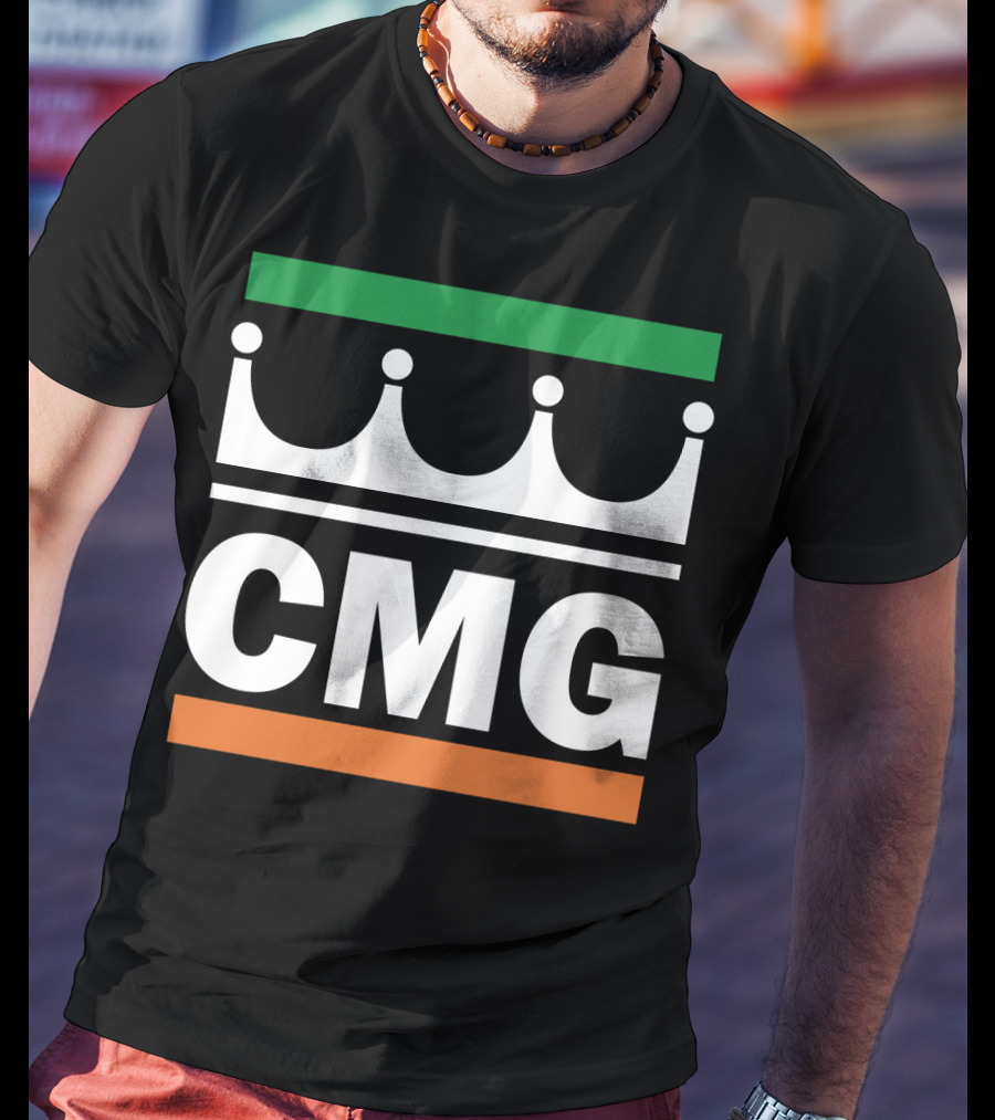 CMG Logo Irish Flag Colors Crown Symbol Conor McGregor GMG T-Shirt