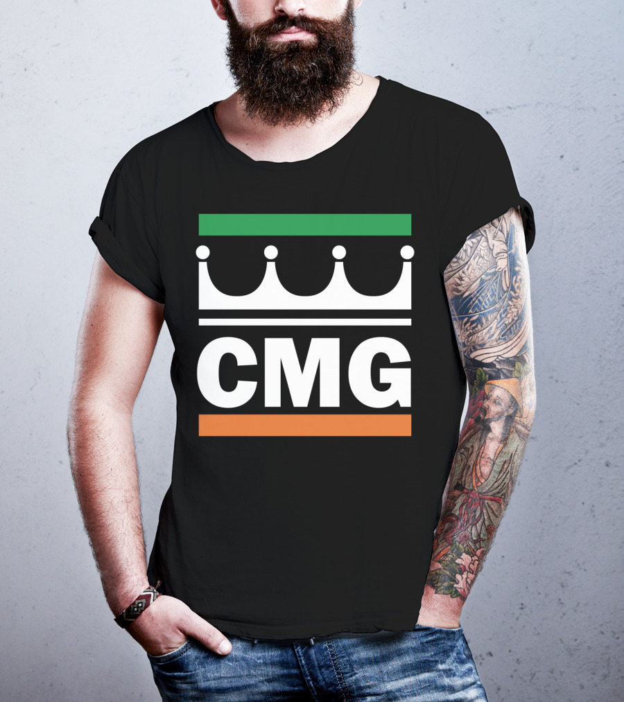 CMG Logo Irish Flag Colors Crown Symbol Conor McGregor GMG T-Shirt