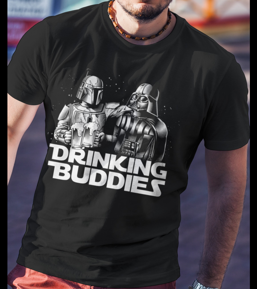 Darth Vader And Boba Fett Star Wars Drinking Buddies Iconic Pair T-Shirt