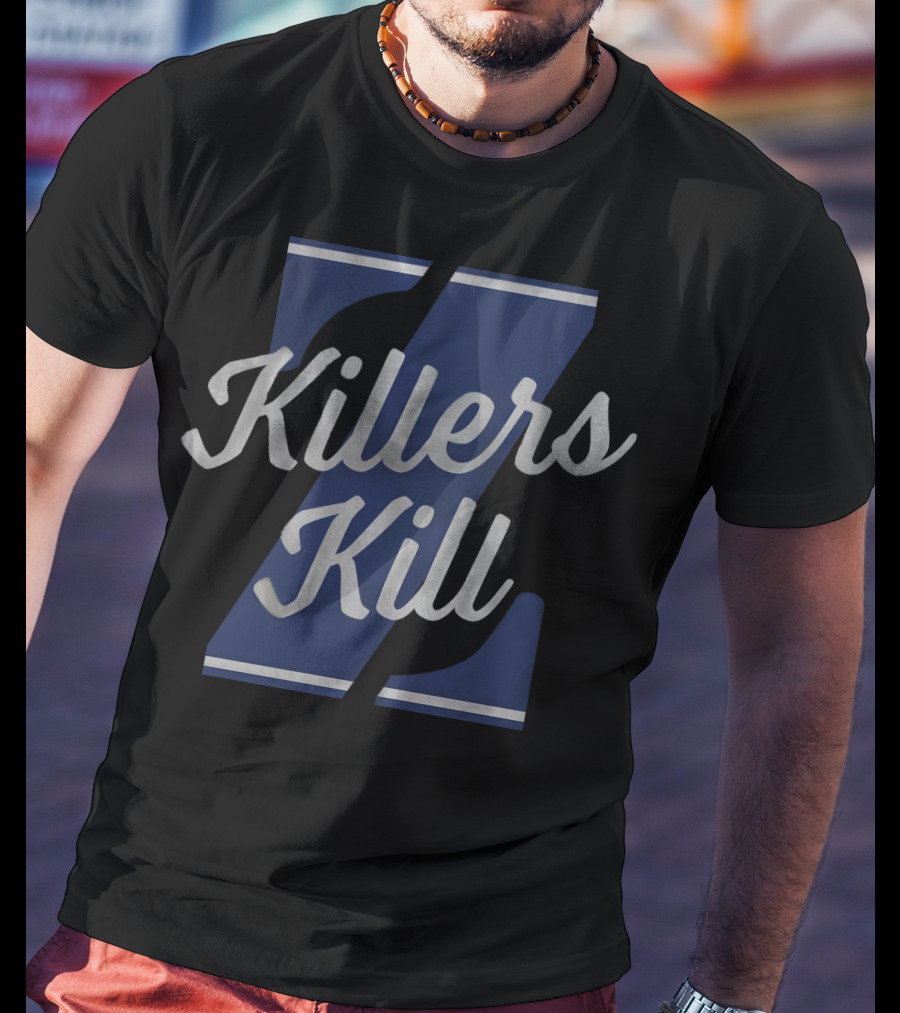 Killers Kill Navy Blue Letter Z Style T-Shirt
