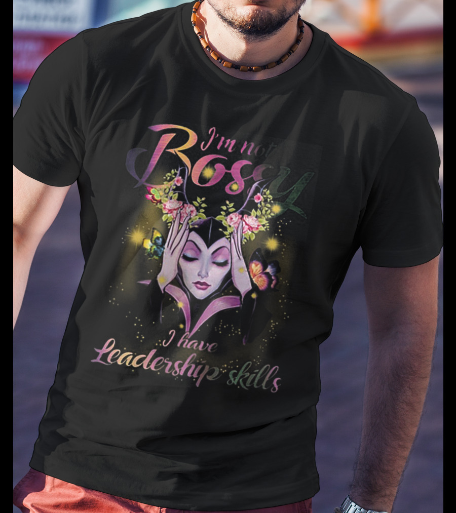 Maleficent I'm Not Bossy I Have Leadership Skills Floral T-Shirt