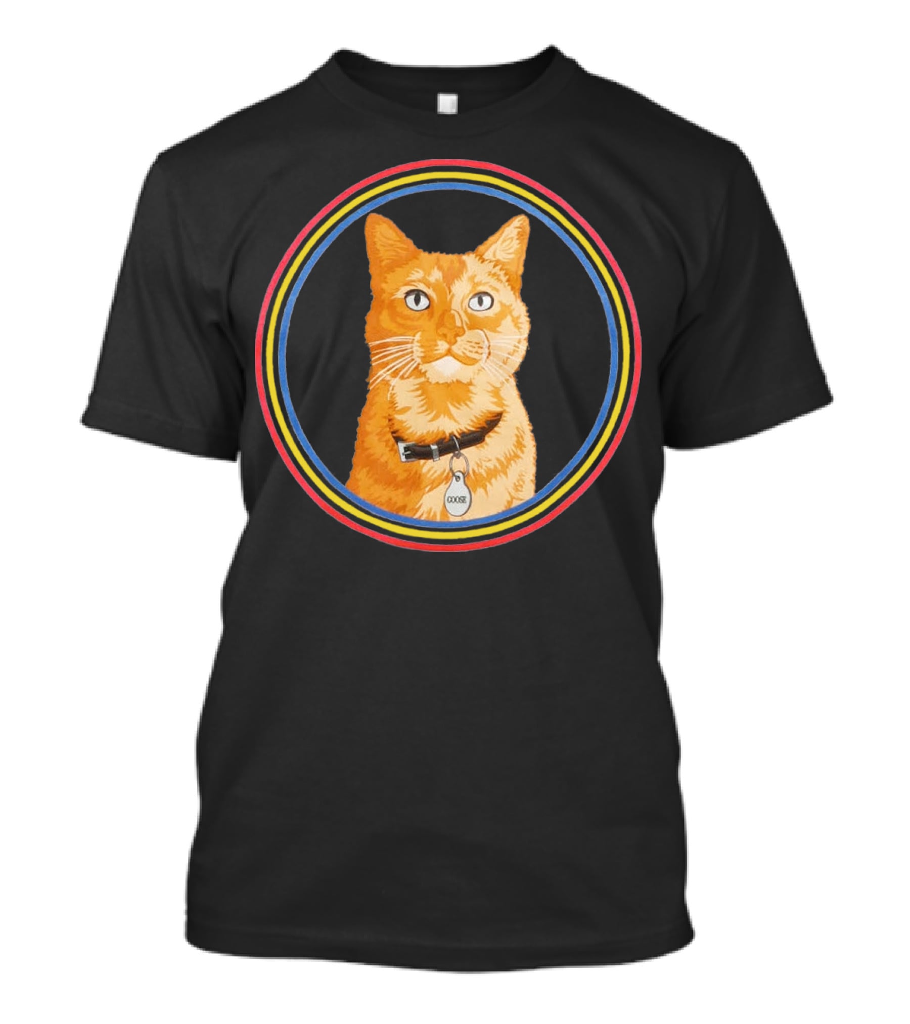 Marvel Captain Marvel Goose Cat Retro Circle T-Shirt