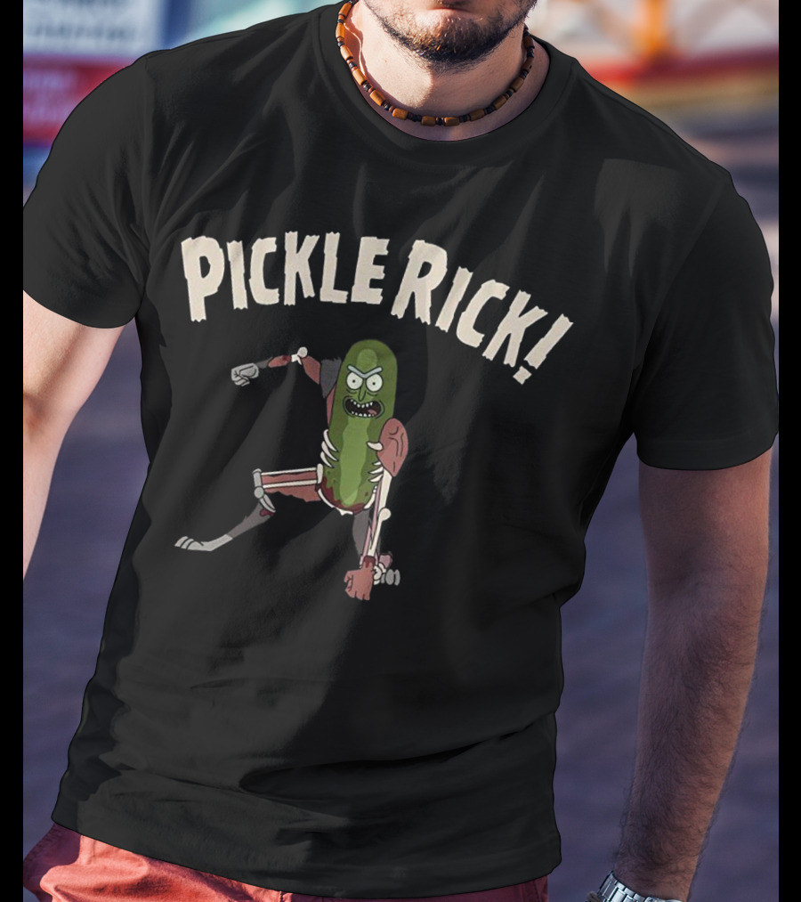 Rick And Morty Pickle Rick Battle Ready Pose T-Shirt