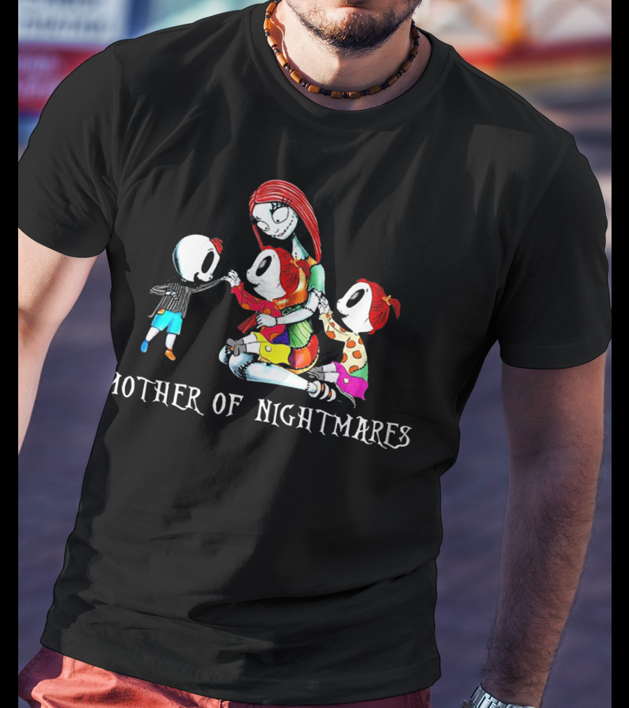 Mother Of Nightmares Sally With Skeleton Children T-Shirt