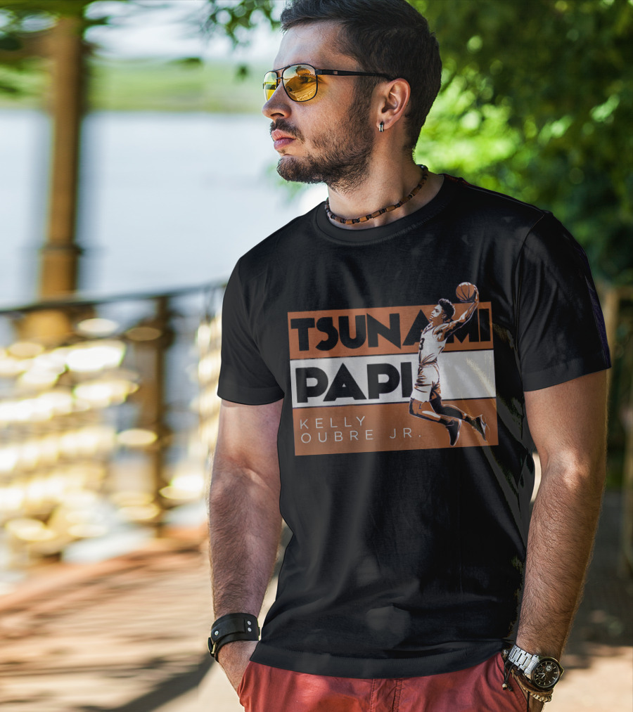 Tsunami Papi Kelly Oubre JR Basketball Dunk T-Shirt