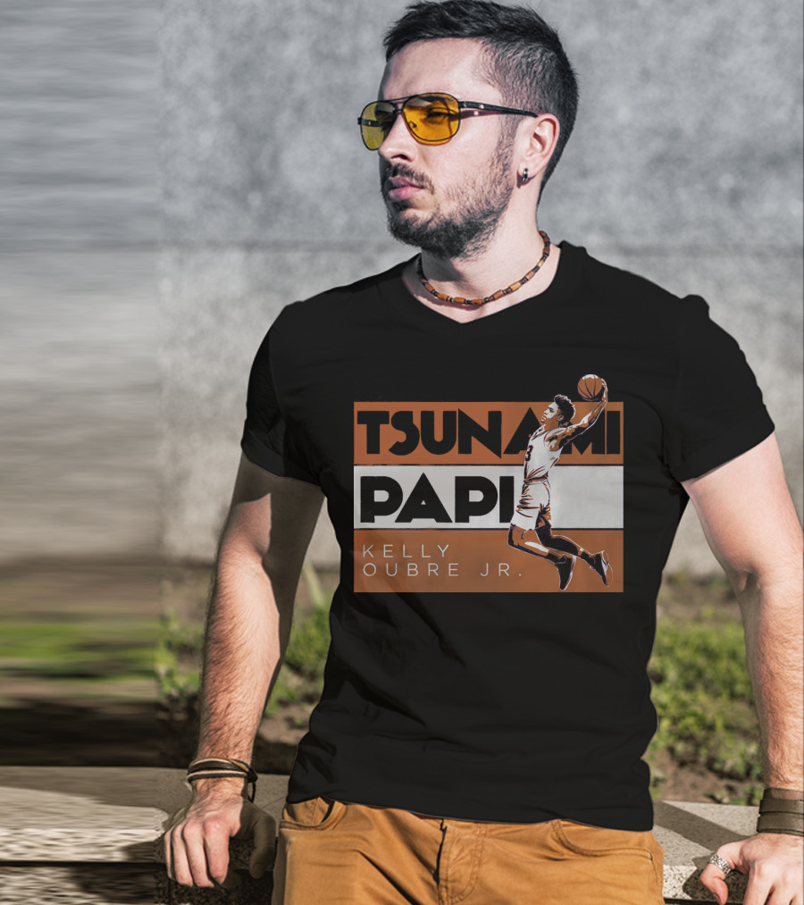 Tsunami Papi Kelly Oubre JR Basketball Dunk T-Shirt