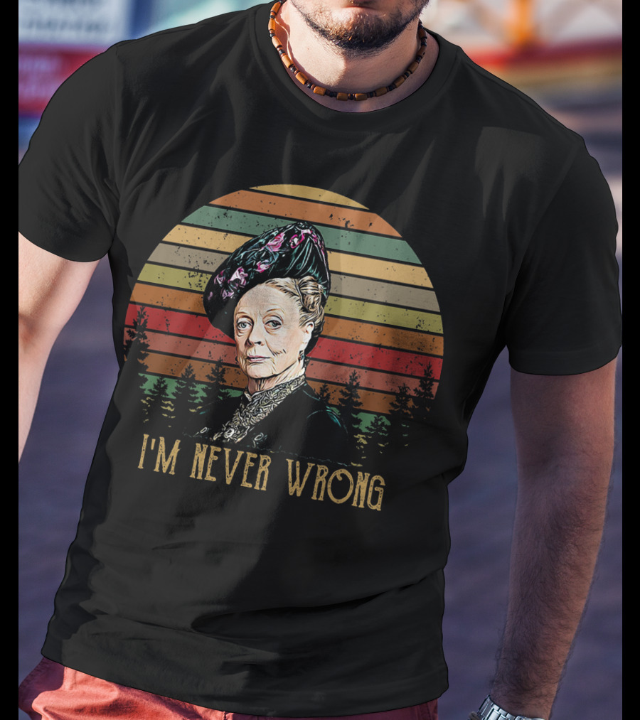 Downton Abbey Violet Crawley I'm Never Wrong Vintage Striped T-Shirt