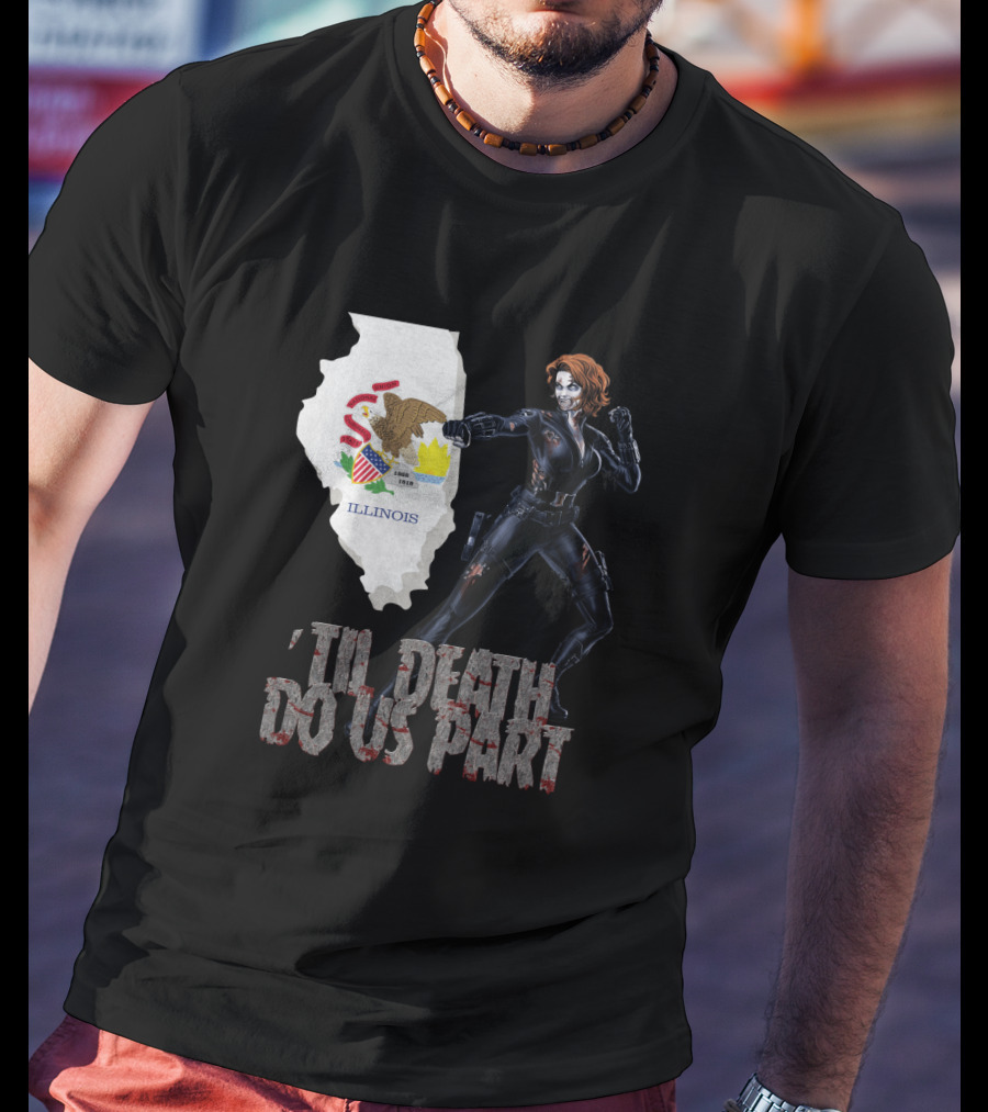 Til Death Do Us Part Black Widow Illinois T-Shirt