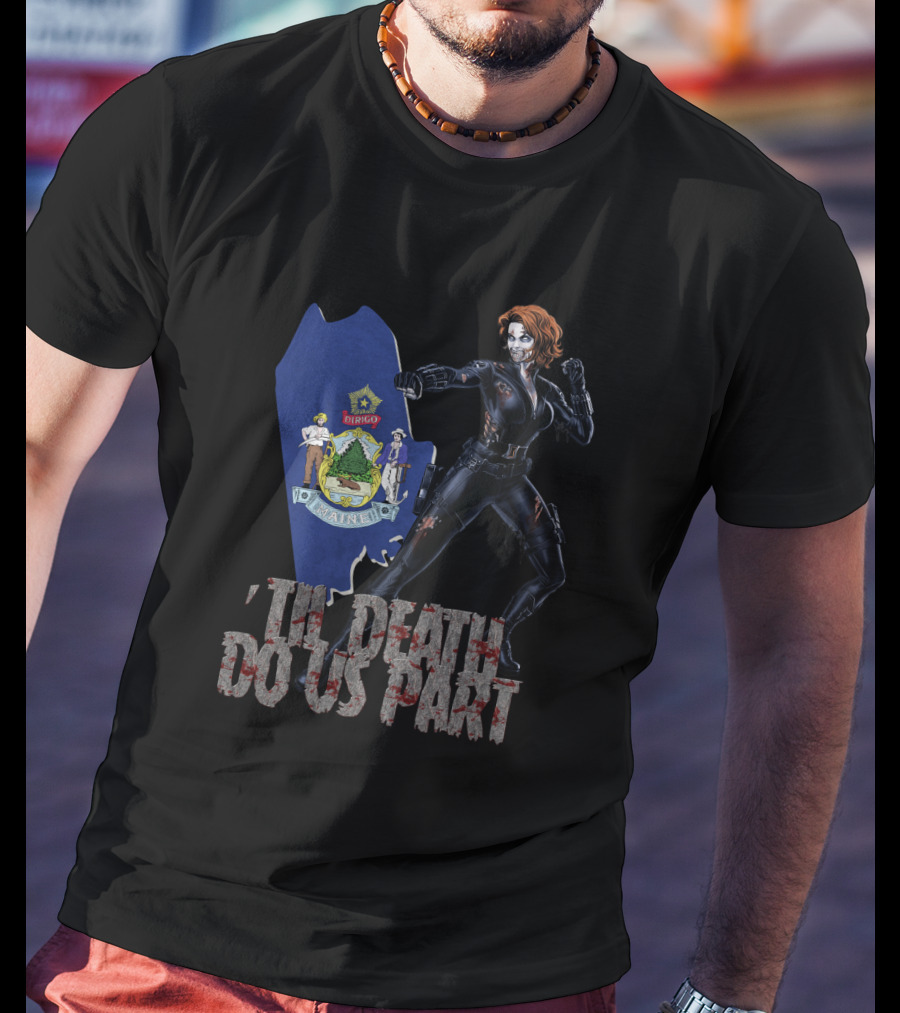 Maine Black Widow 'Til Death Do Us Part T-Shirt
