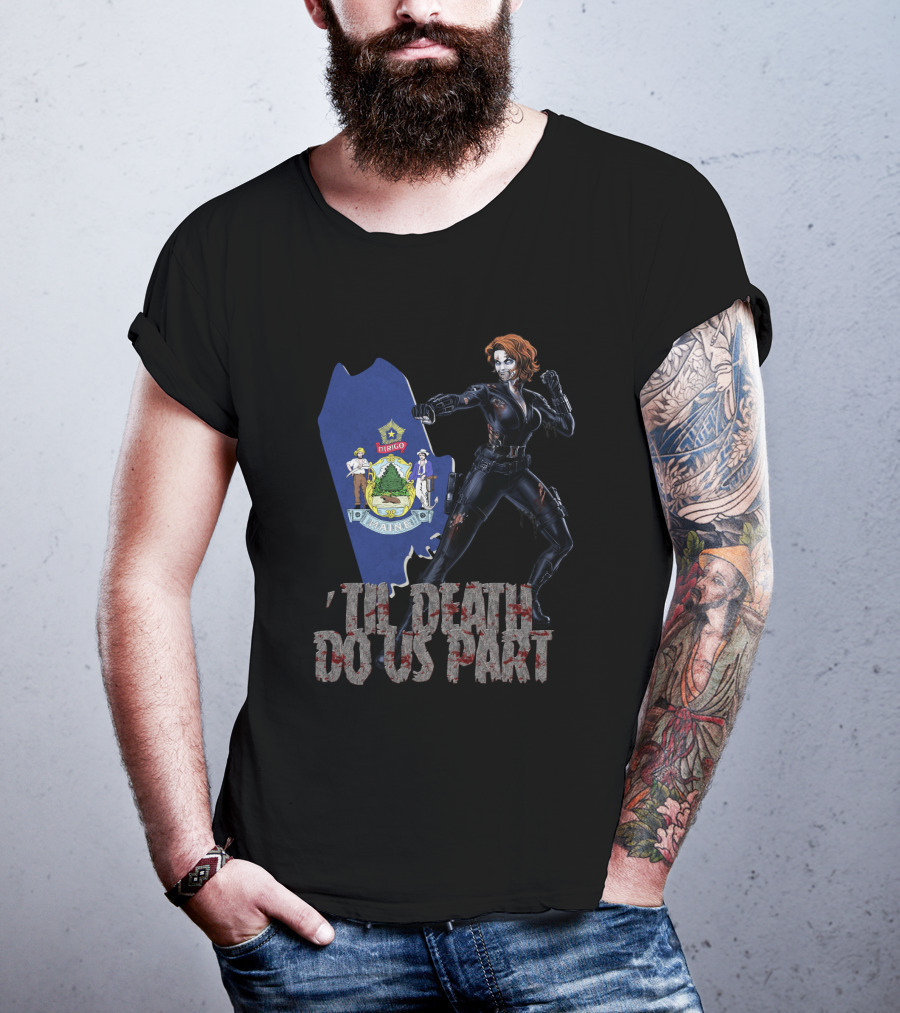 Maine Black Widow 'Til Death Do Us Part T-Shirt