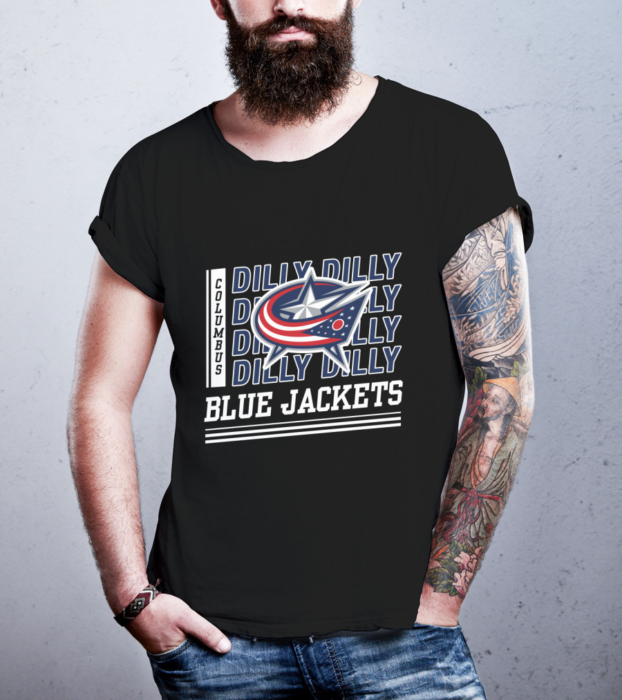 Columbus Blue Jackets Dilly Dilly Emblem And T-Shirt