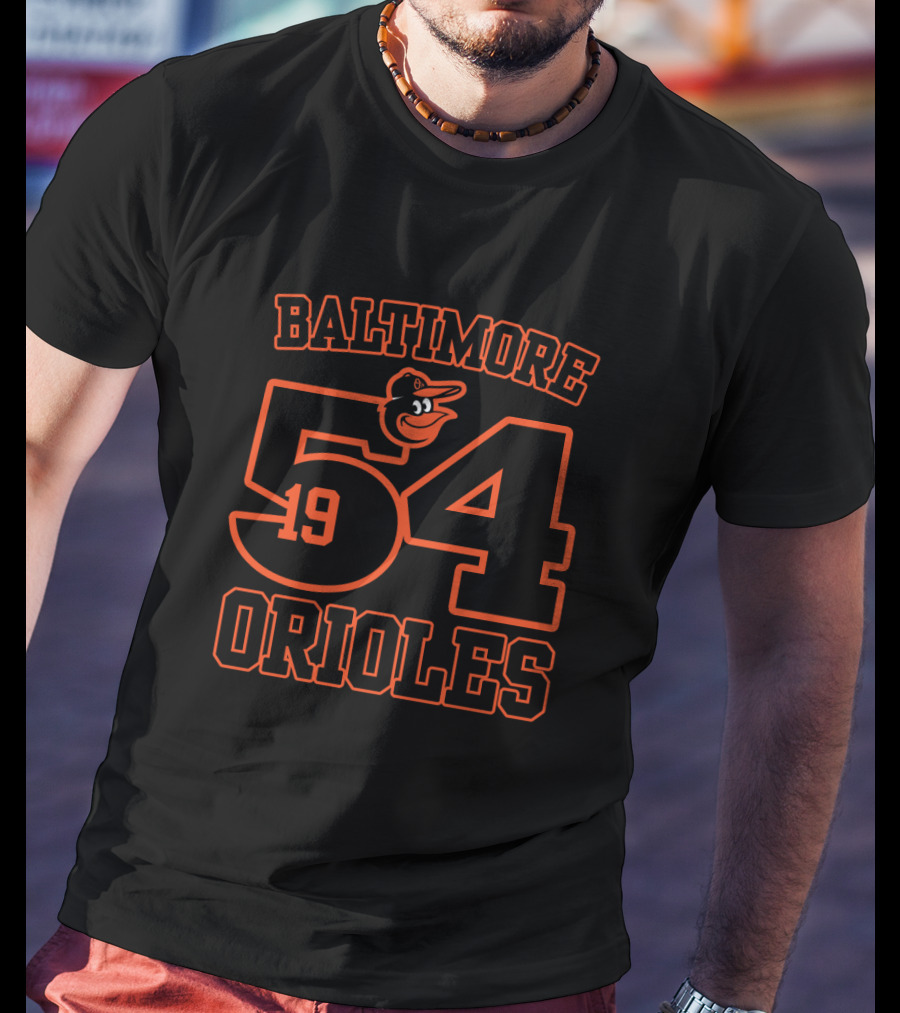 Baltimore Orioles 1954 Vintage Logo With Iconic Cartoon Bird Head T-Shirt