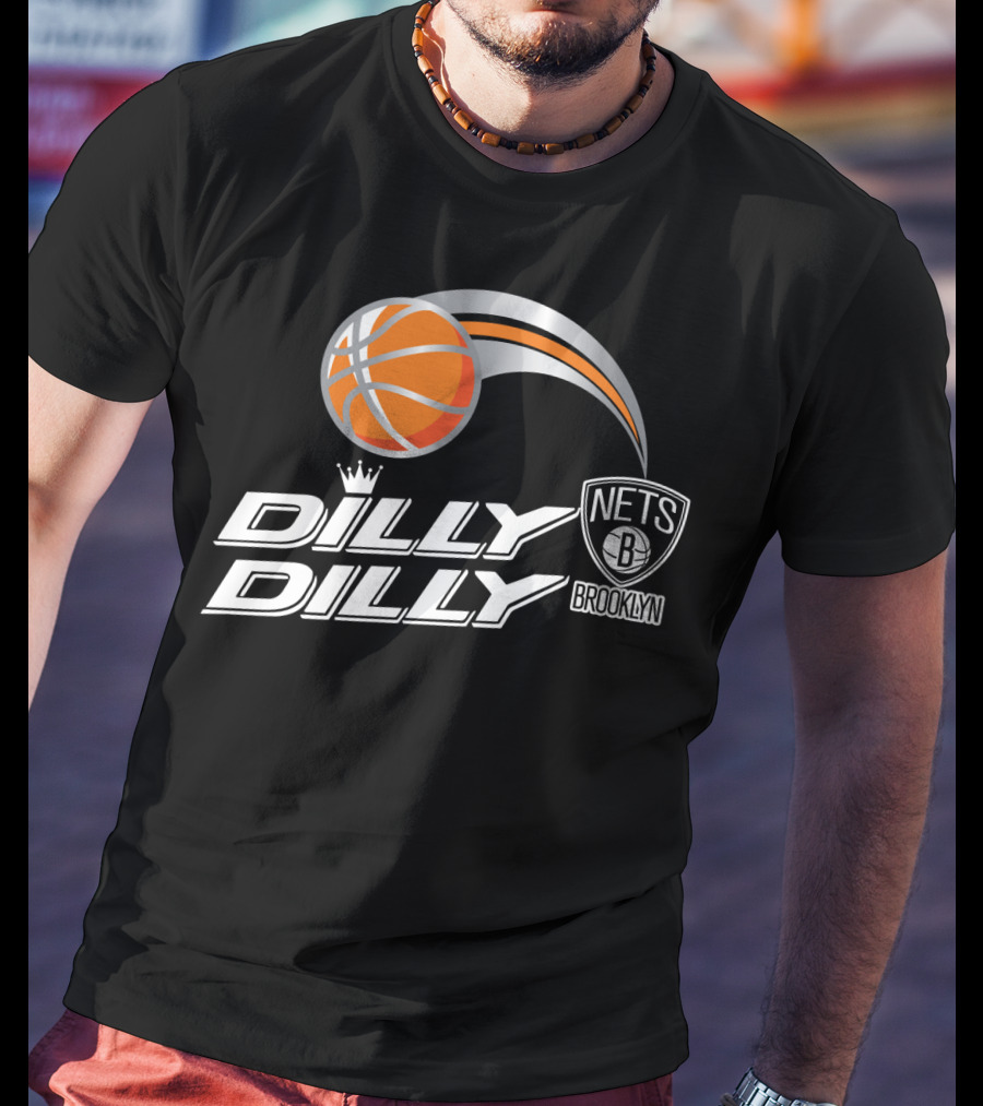 Brooklyn Nets Dilly Dilly Basketball With Logo And Crown T-Shirt