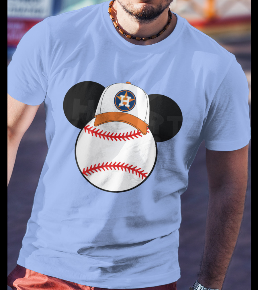 Houston Astros Mickey Mouse Baseball Cap T-Shirt