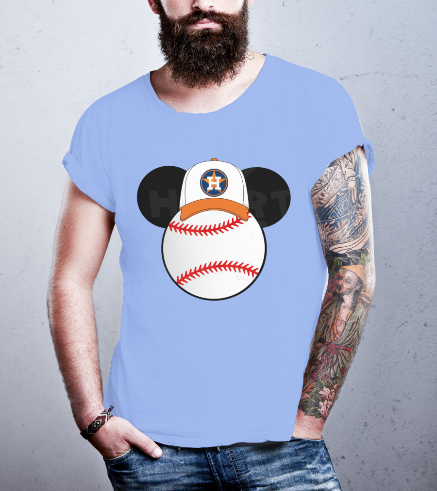 Houston Astros Mickey Mouse Baseball Cap T-Shirt