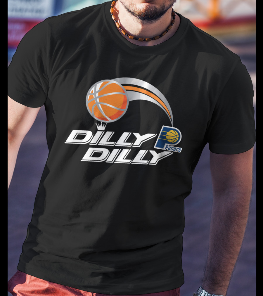 Pacers Dilly Dilly Basketball Logo With Orange Ball And Crown T-Shirt