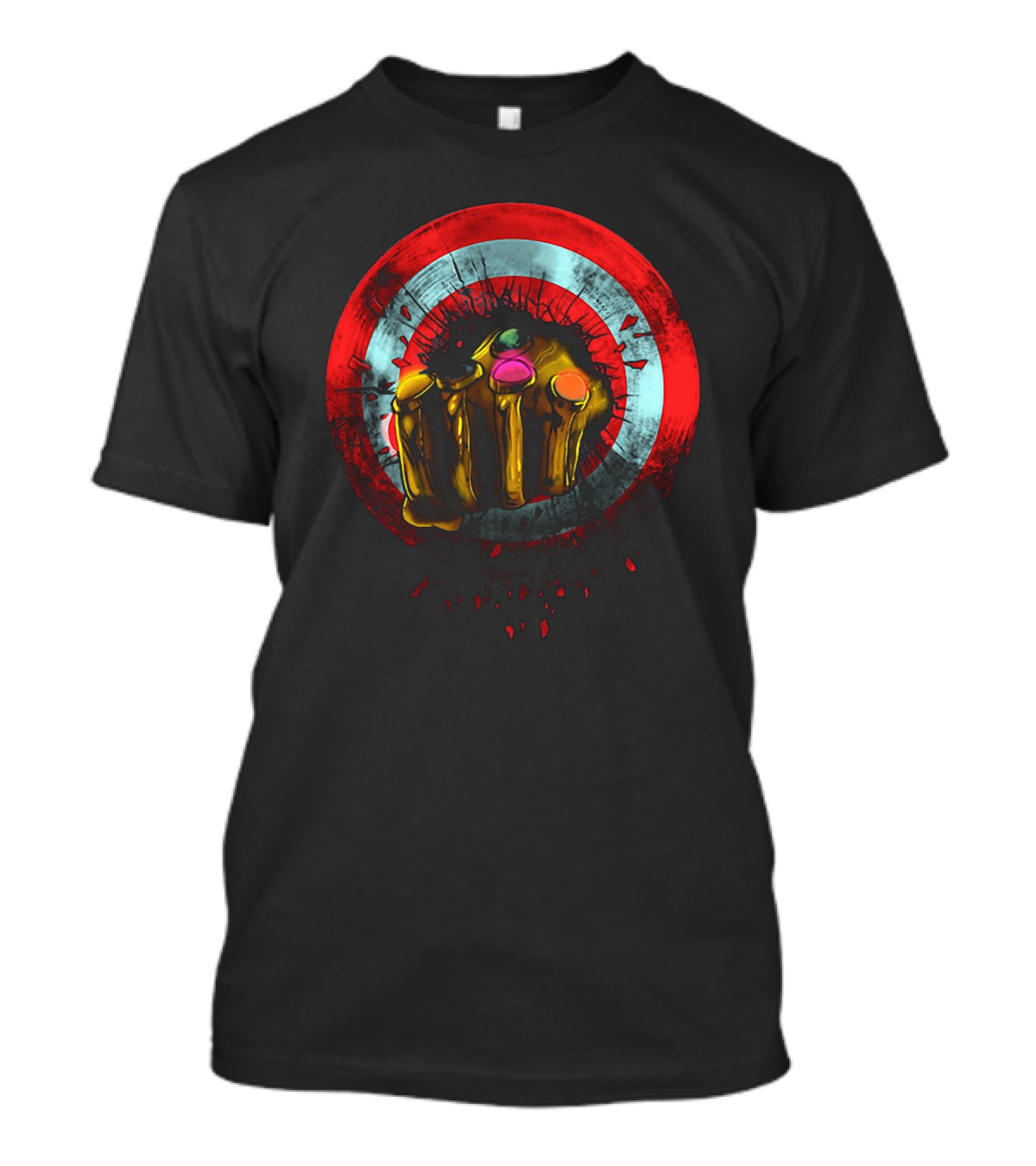 Infinity War Thanos Gauntlet Breaking Captain America Shield T-Shirt