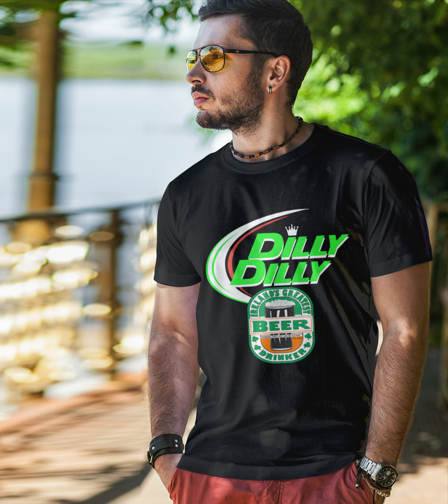 Dilly Dilly Irelands Greatest Beer Drinker Crowned By Irish Clovers T-Shirt