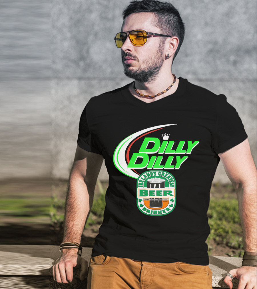 Dilly Dilly Irelands Greatest Beer Drinker Crowned By Irish Clovers T-Shirt