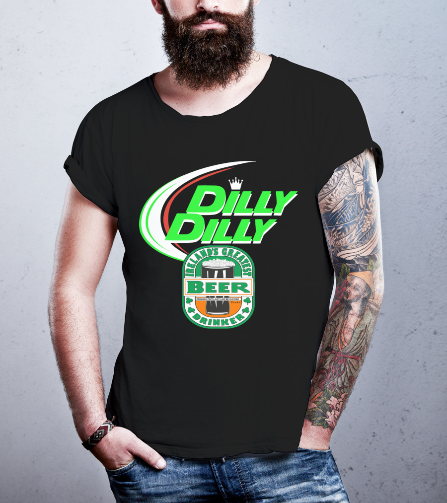 Dilly Dilly Irelands Greatest Beer Drinker Crowned By Irish Clovers T-Shirt