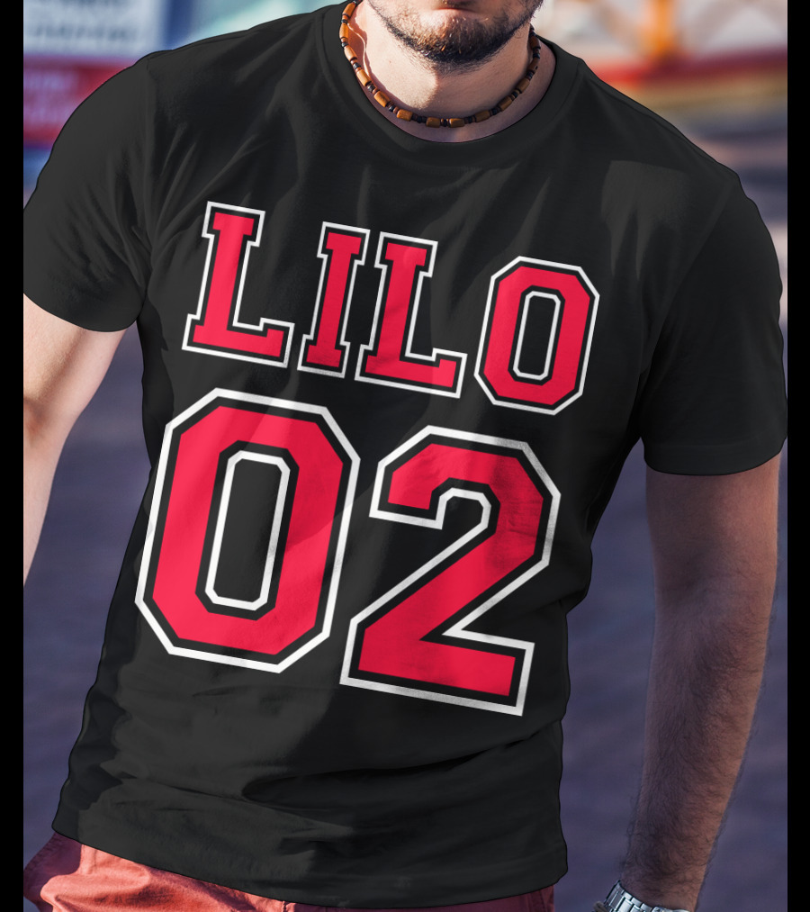Lilo 02 Sports Jersey Red Black Number Lilo And Stitch T-Shirt