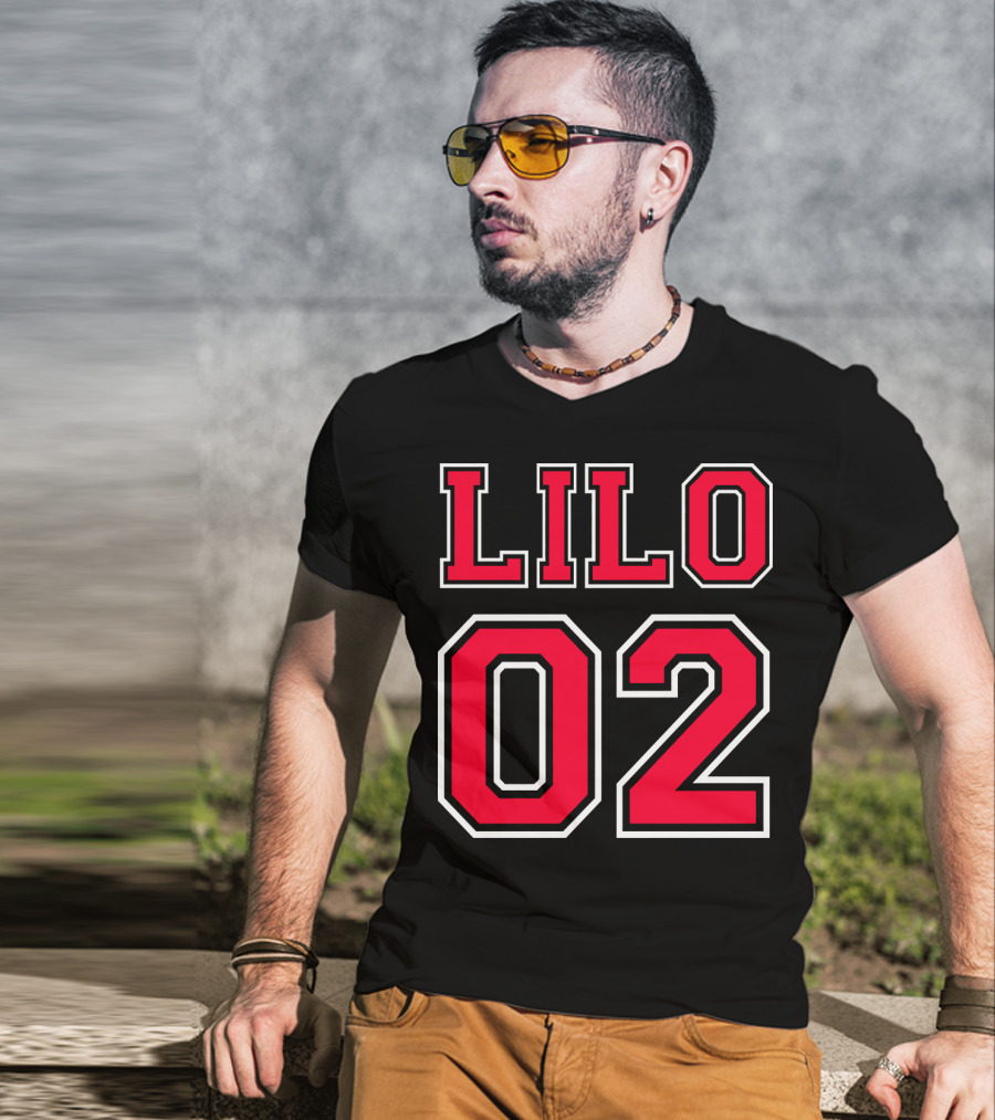 Lilo 02 Sports Jersey Red Black Number Lilo And Stitch T-Shirt