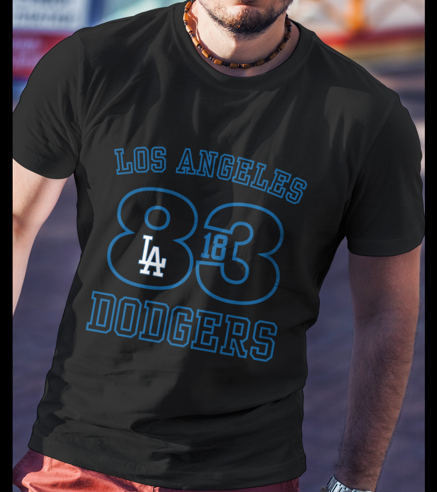 Los Angeles Dodgers Established 1883 LA Logo 83 T-Shirt