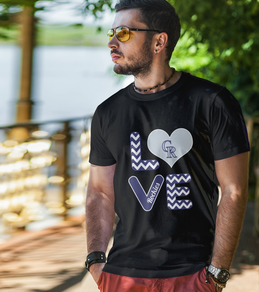 Love Colorado Rockies Heart T-Shirt