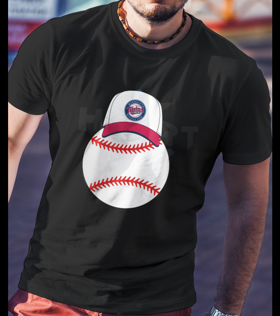 Minnesota Twins Mickey Mouse Baseball Hat And Ball T-Shirt