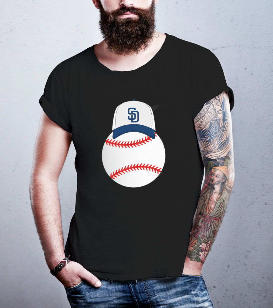 San Diego Padres Mickey Mouse Baseball Cap T-Shirt