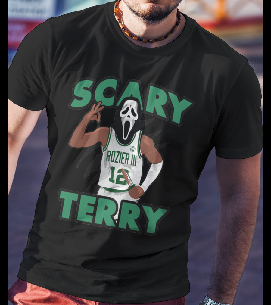 Scary Terry Rozier Iii 12 Basketball Ghostface Mask T-Shirt