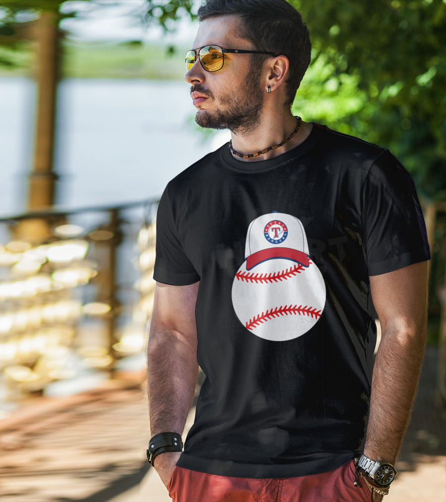 Texas Rangers Mickey Mouse Ear Baseball Cap T-Shirt