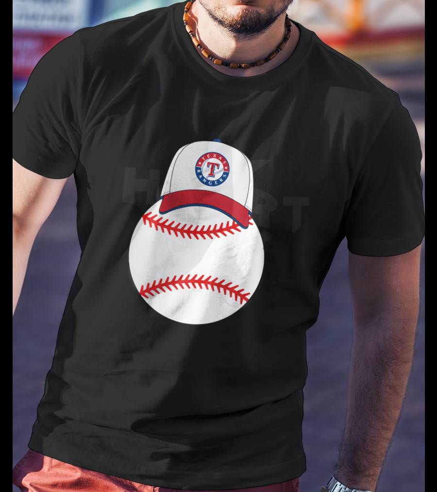 Texas Rangers Mickey Mouse Ear Baseball Cap T-Shirt
