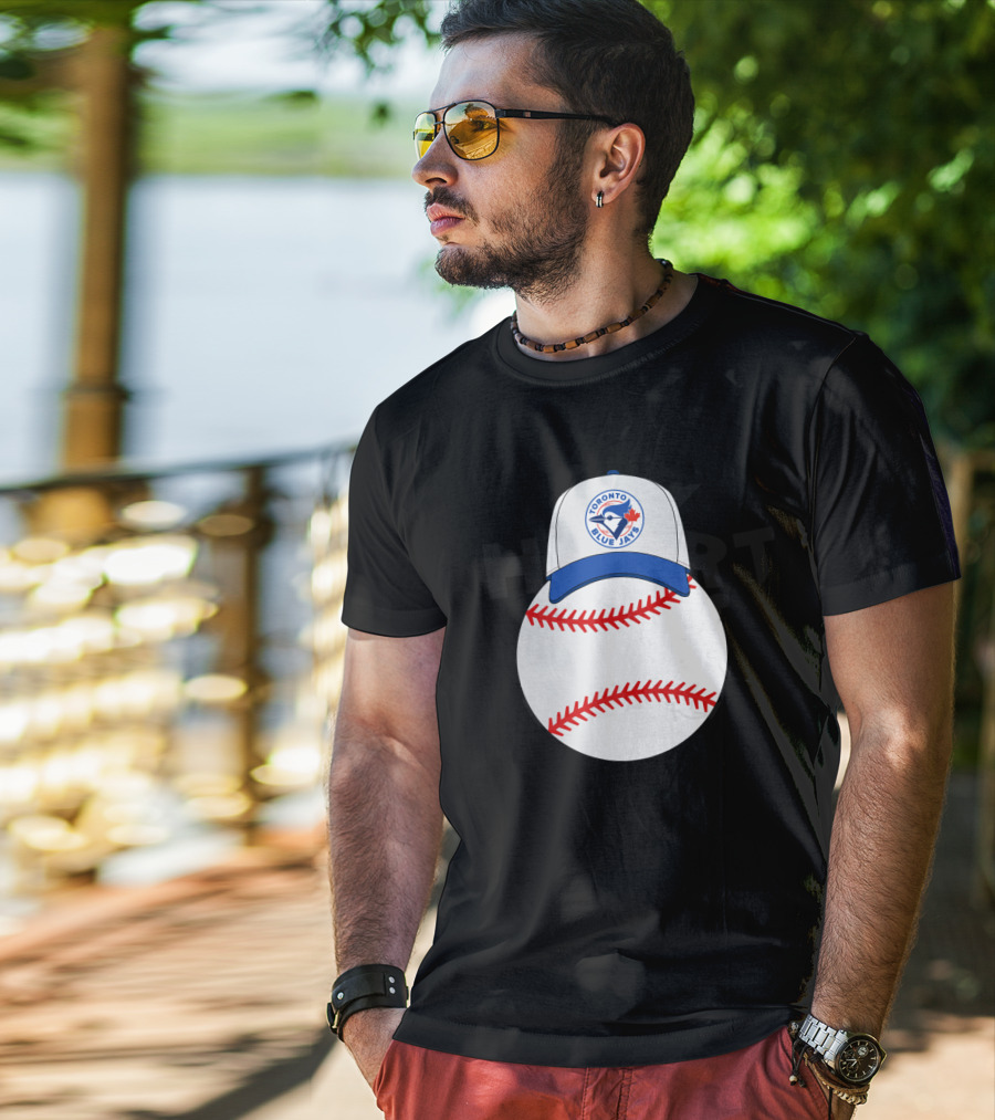 Toronto Blue Jays Mickey Mouse Baseball Cap And Ball T-Shirt
