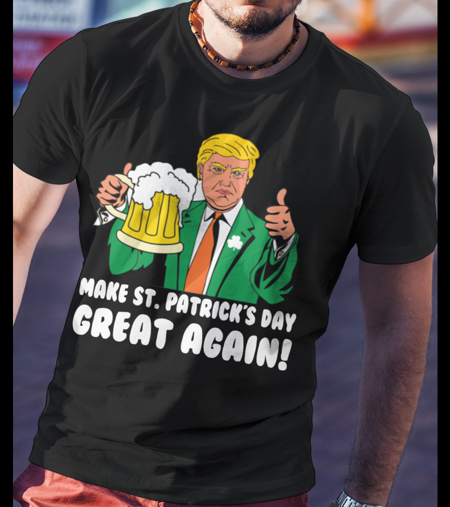 Make St. Patrick's Day Great Again Trump Thumbs Up Beer Mug T-Shirt