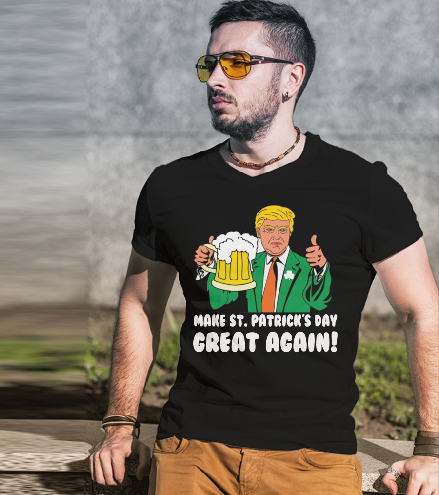 Make St. Patrick's Day Great Again Trump Thumbs Up Beer Mug T-Shirt