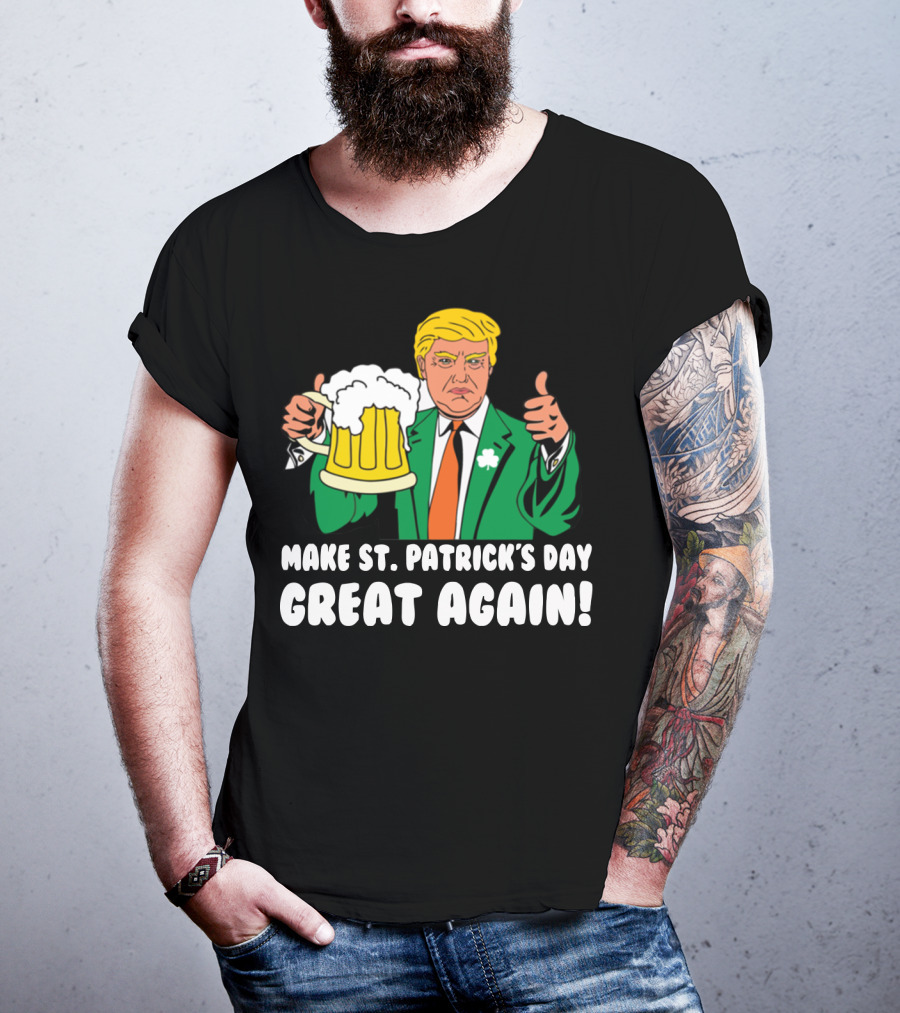 Make St. Patrick's Day Great Again Trump Thumbs Up Beer Mug T-Shirt