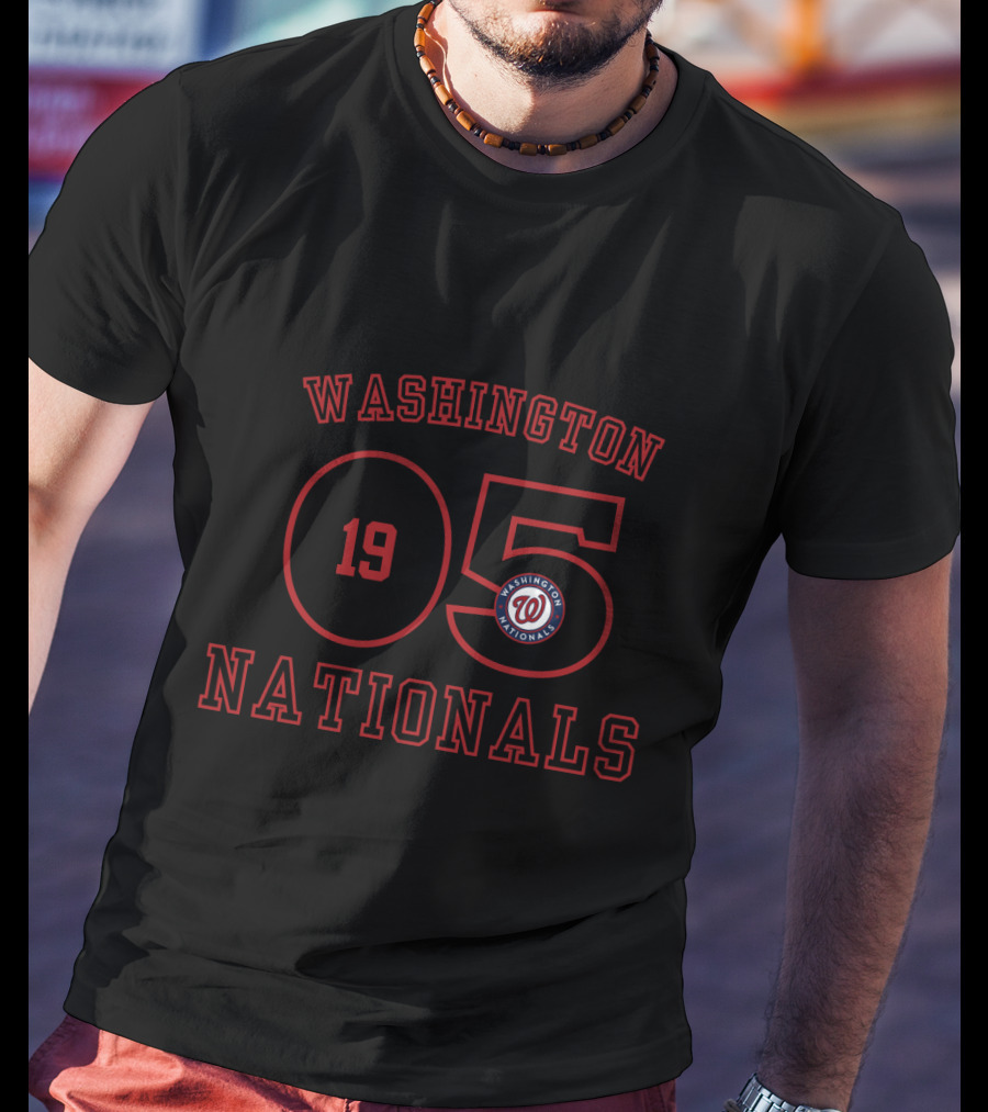 Washington Nationals 1905 Varsity Style With Iconic W Logo And Bold Red Typography T-Shirt