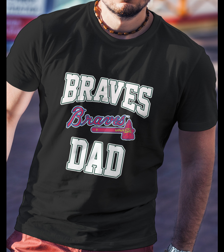 Braves Dad Atlanta Braves Iconic Logo Baseball T-Shirt