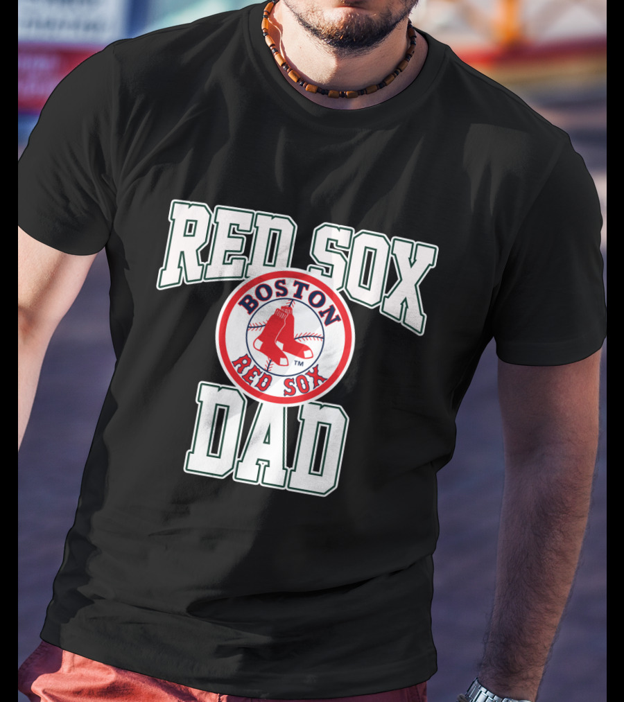 Boston Red Sox Dad Iconic Logo Fan T-Shirt