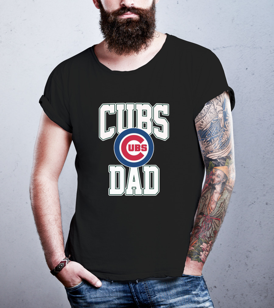Chicago Cubs Dad With Team T-Shirt