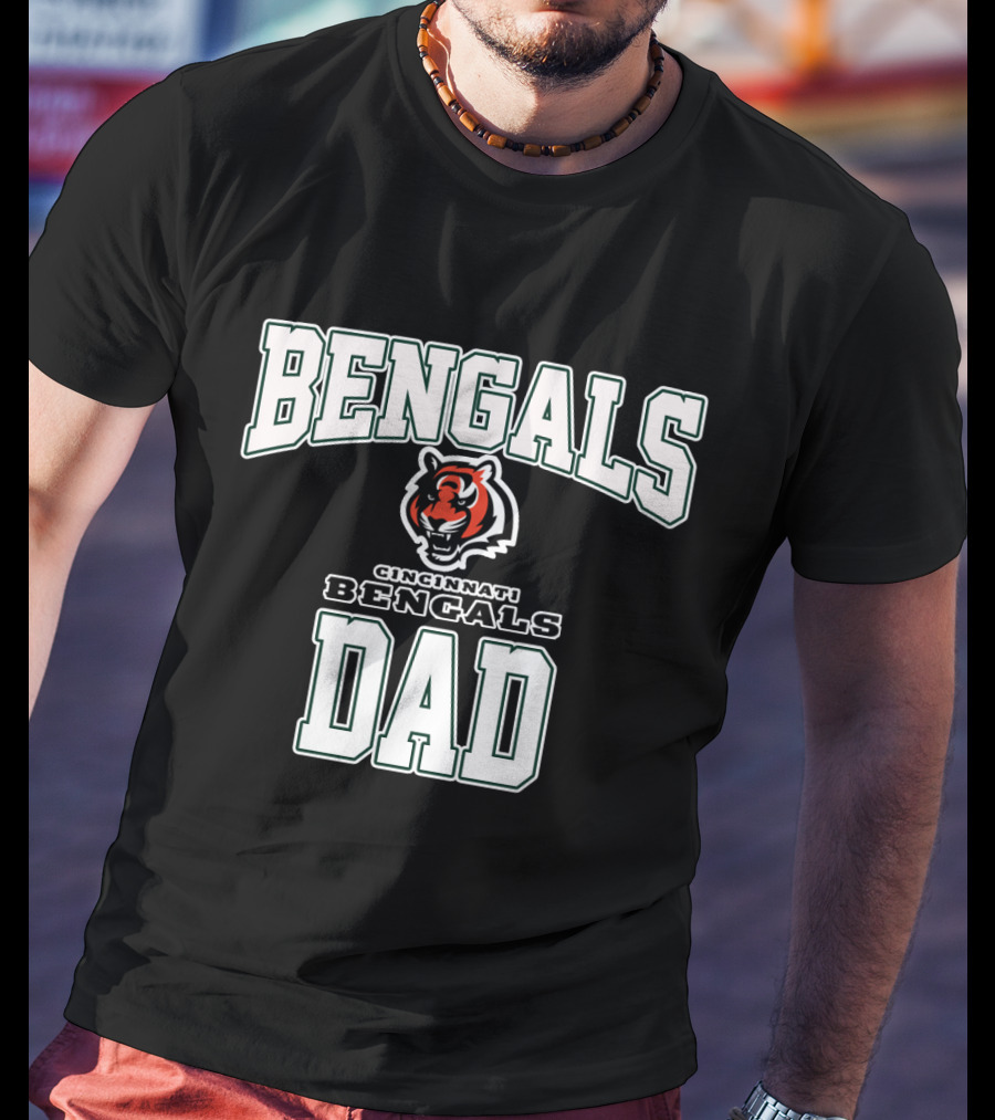 Cincinnati Bengals Dad Fathers Day Bengals Tiger T-Shirt