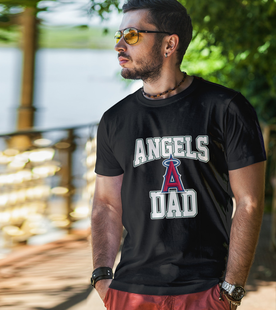 Angels Dad Los Angeles Baseball Team T-Shirt