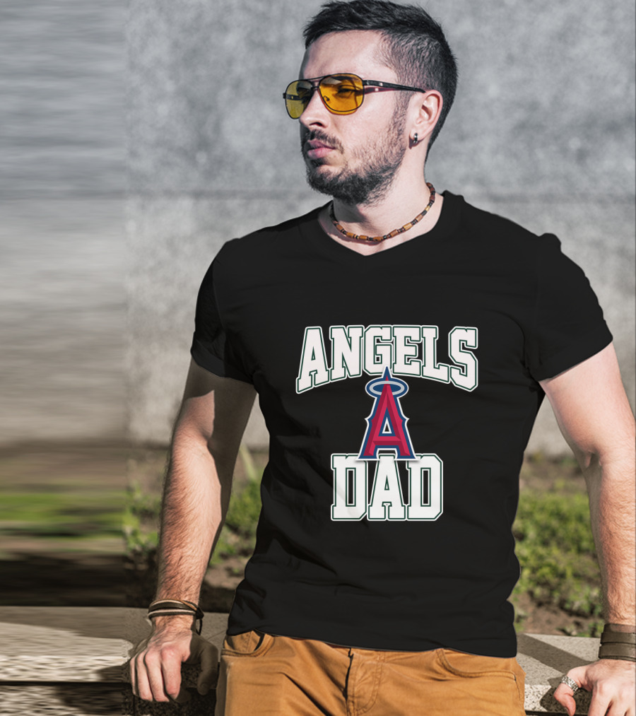 Angels Dad Los Angeles Baseball Team T-Shirt