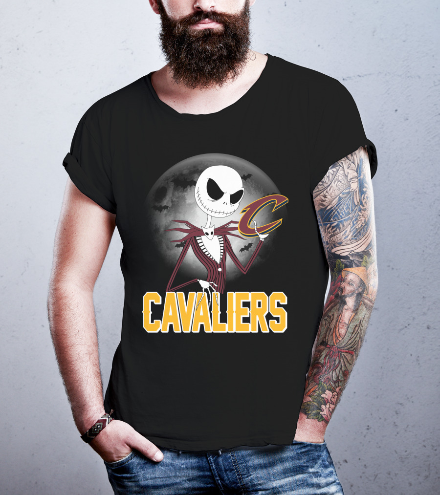 Jack Skellington Cavaliers Halloween Cleveland T-Shirt