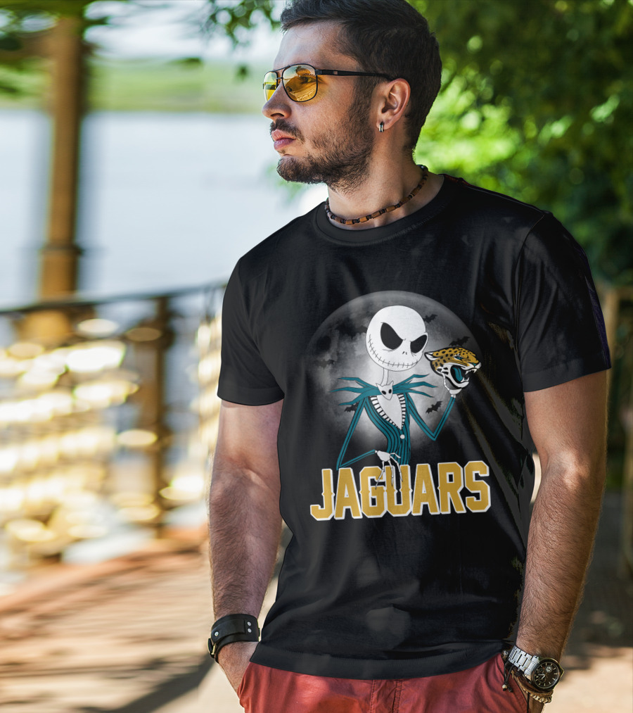 Jack Skellington Halloween Jacksonville Jaguars T-Shirt