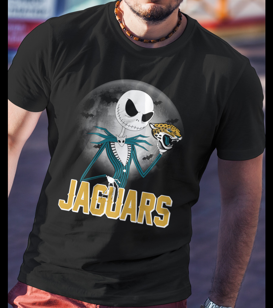 Jack Skellington Halloween Jacksonville Jaguars T-Shirt