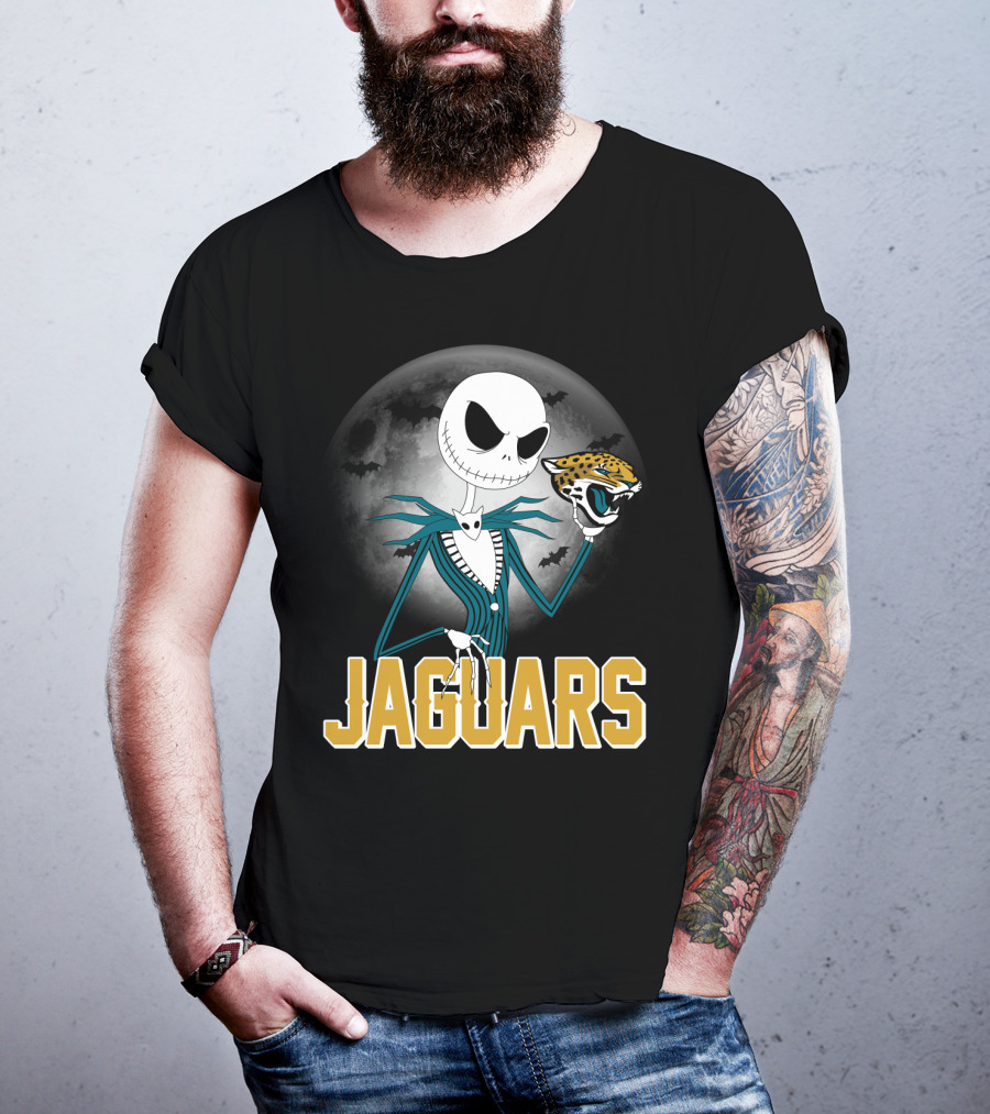 Jack Skellington Halloween Jacksonville Jaguars T-Shirt