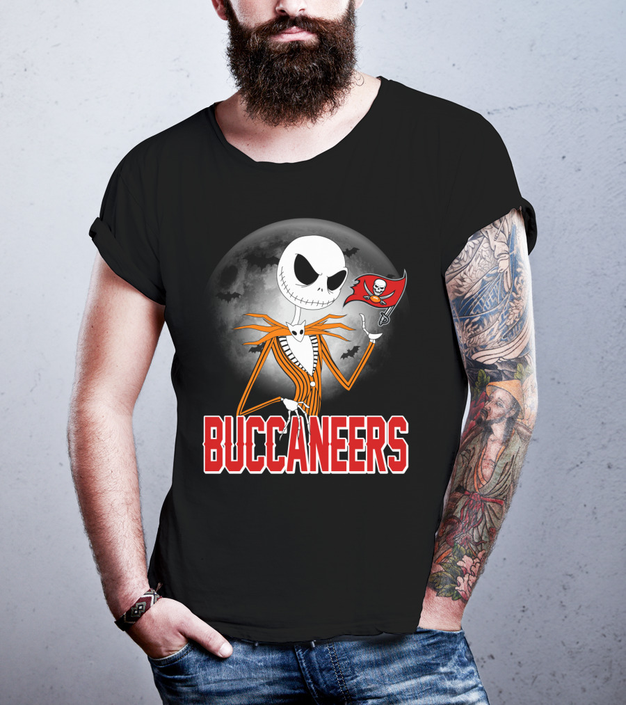 Jack Skellington Halloween Tampa Bay Buccaneers T-Shirt