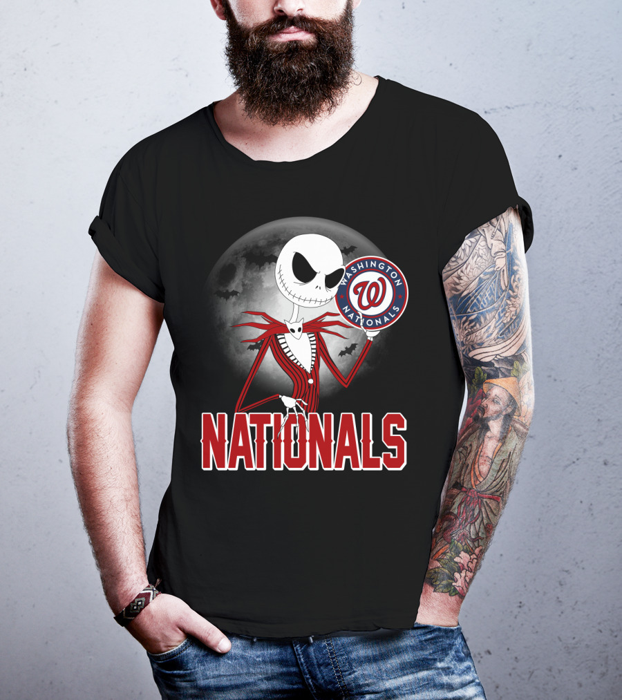 Washington Nationals Jack Skellington Halloween T-Shirt